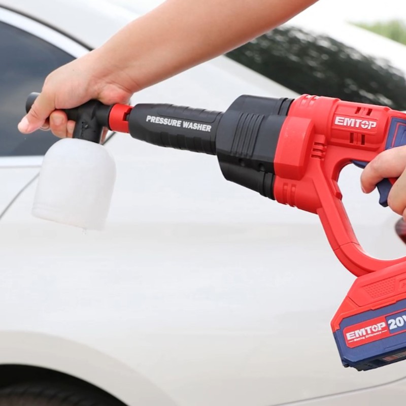 Aparat de spalat cu presiune fara incarcator si acumulator, 24 bari, 6 capete, geanta inclusa - ELPW2025012, EMTOP