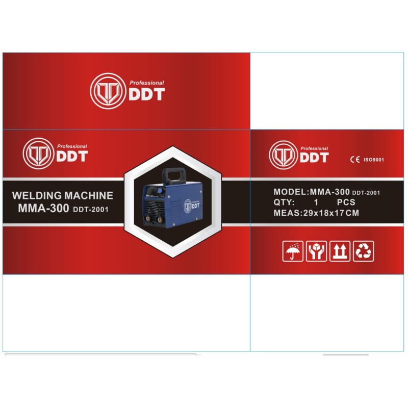 Aparat de sudura tip invertor ,DDT PROFESSIONAL DDT-2001 , MMA 300A, afisaj electronic LCD, Invertor, tehnologie inalta