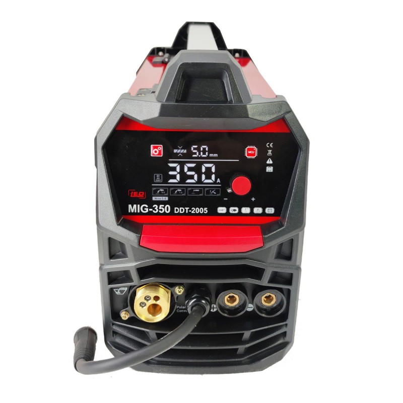 Invertor Aparat de sudura, DDT-2005, cu rola sarma si electrod gaz, MIG MMA DDT PROFESSIONAL, 230 V, 20-350 A curent, 0.8-1.0 mm diametru sarma de sudura, 1.6-5mm diametru electrod de sudura