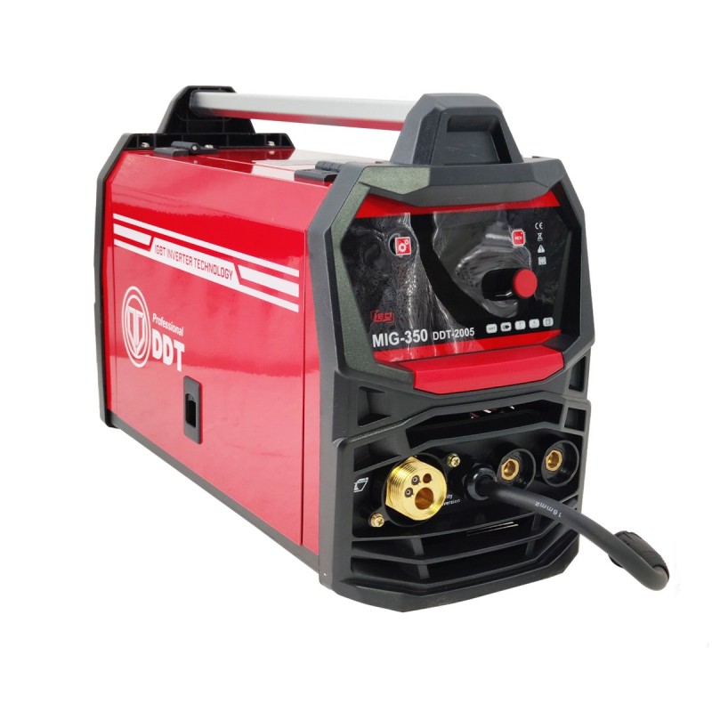 Invertor Aparat de sudura, DDT-2005, cu rola sarma si electrod gaz, MIG MMA DDT PROFESSIONAL, 230 V, 20-350 A curent, 0.8-1.0 mm diametru sarma de sudura, 1.6-5mm diametru electrod de sudura