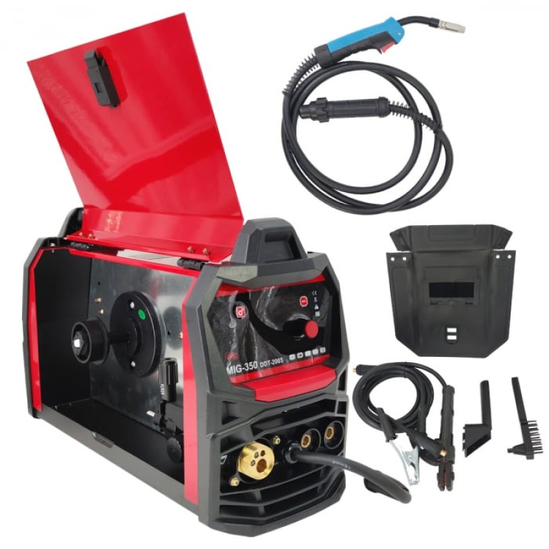 Invertor Aparat de sudura, DDT-2005, cu rola sarma si electrod gaz, MIG MMA DDT PROFESSIONAL, 230 V, 20-350 A curent, 0.8-1.0 mm diametru sarma de sudura, 1.6-5mm diametru electrod de sudura