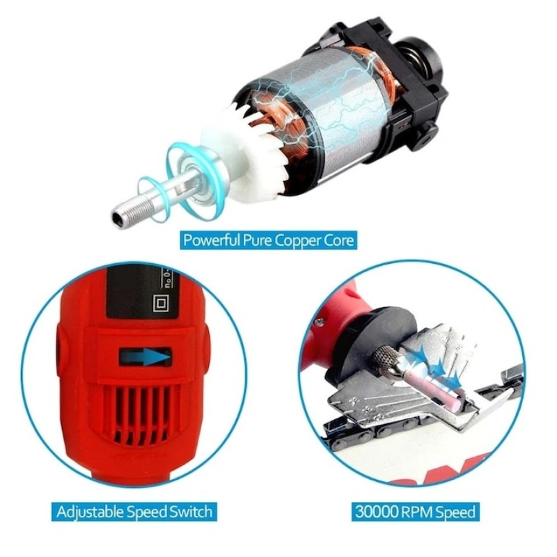 Aparat portabil ascutitor pentru lant drujba DDT-SGAC2200, alimentare priza 220V, 230W, 37000 RPM