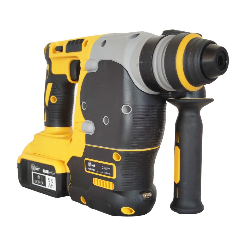 Ciocan rotopercutor cu acumulator , DDT-Brushless , 20 V , 5 Ah , 1100 Rpm , 4600 Bpm , Galben