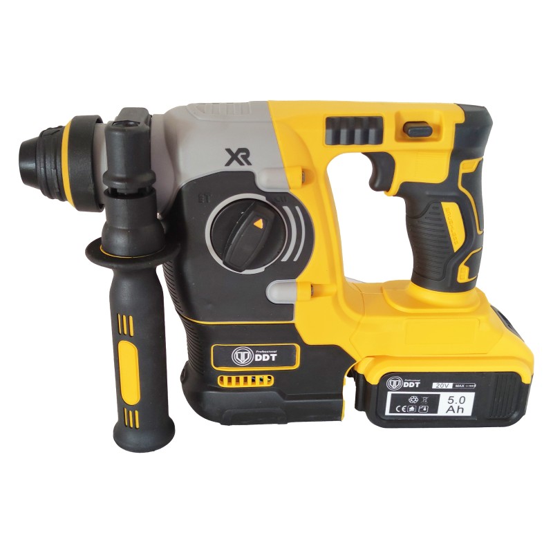 Ciocan rotopercutor cu acumulator , DDT-Brushless , 20 V , 5 Ah , 1100 Rpm , 4600 Bpm , Galben