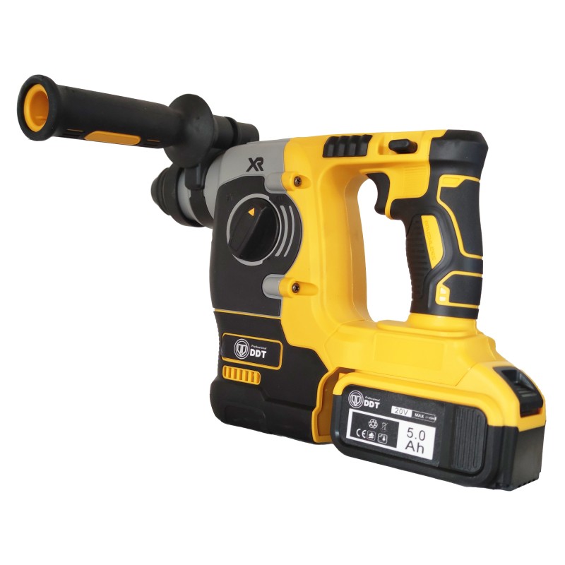 Ciocan rotopercutor cu acumulator , DDT-Brushless , 20 V , 5 Ah , 1100 Rpm , 4600 Bpm , Galben