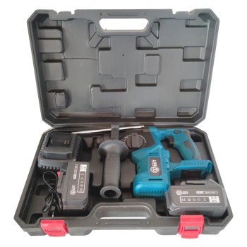 Ciocan rotopercutor cu acumulator , DDT-Brushless , 20 V , 5 Ah , 1350 Rpm , 4800 Bpm , 1.7 J , 22 mm , Albastru