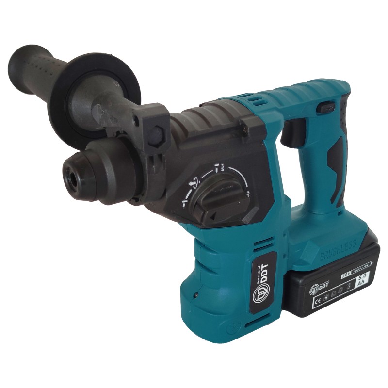 Ciocan rotopercutor cu acumulator , DDT-Brushless , 20 V , 5 Ah , 1350 Rpm , 4800 Bpm , 1.7 J , 22 mm , Albastru