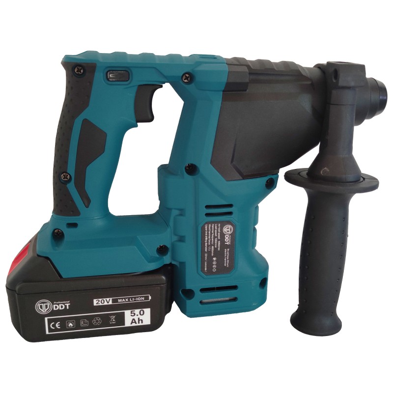 Ciocan rotopercutor cu acumulator , DDT-Brushless , 20 V , 5 Ah , 1350 Rpm , 4800 Bpm , 1.7 J , 22 mm , Albastru