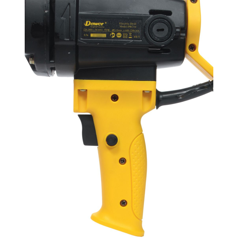 Ciocan rotopercutor Dawer DW216, 950 W, 1200 rpm, 4 J, Galben Negru