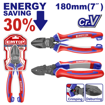 Cleste de taiere diagonala cu putere mare de parghie, 180mm (7  ) - EPLRD0721, EMTOP