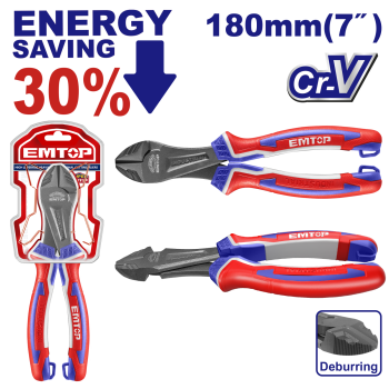 Cleste de taiere diagonala de mare putere de parghie 180mm (7  ) - EPLRHD0721, EMTOP