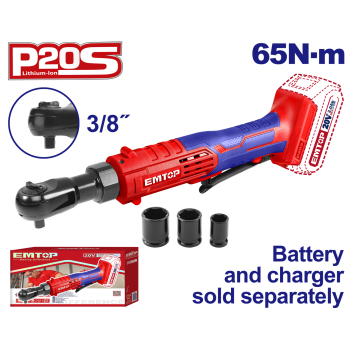 Clichet 3 8   65Nm fara acumulator si incarcator, 65Nm, 3 tubulare incluse - EDRL2060151, EMTOP