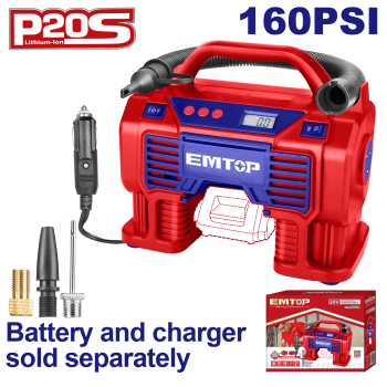 Compresor de aer auto fara acumulator si incarcator, 11 bar - ELAC2002, EMTOP