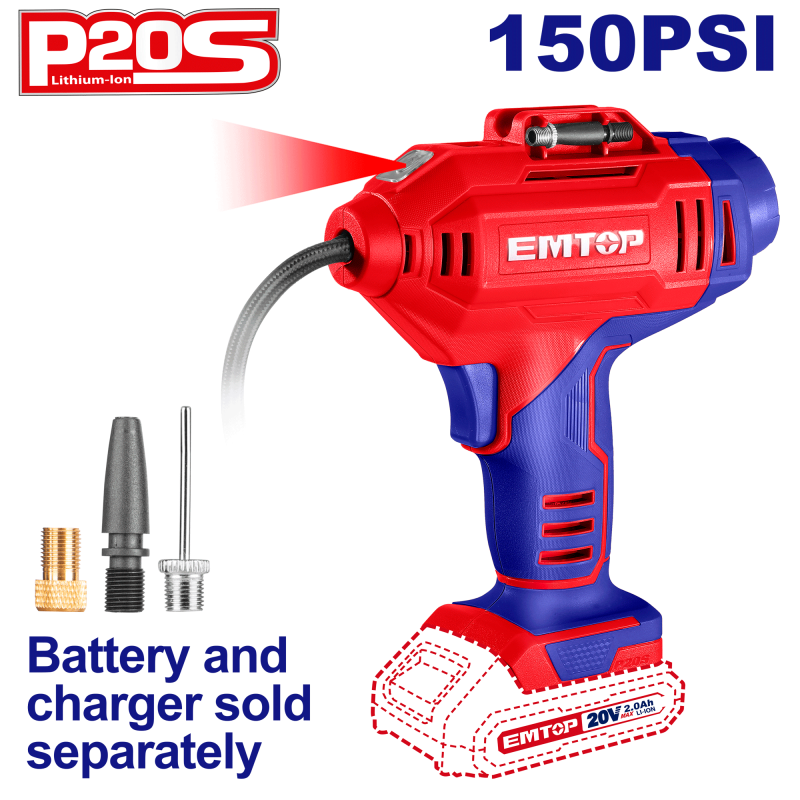 Compresor de aer auto fara acumulator si incarcator, 10 bar - ELAC2018, EMTOP