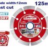 Disc Turbo diamantat 125mm, taiere umeda si uscata, lama 12 mm - EDDC011251, EMTOP