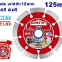 Disc Turbo diamantat 125mm, taiere umeda si uscata, lama 12 mm - EDDC011251, EMTOP