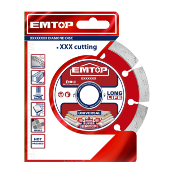 Disc diamantat taiere uscata umeda, 125mm - EDDC011252, EMTOP