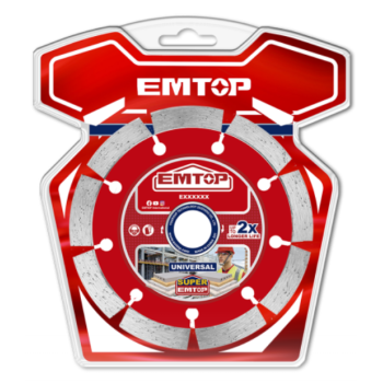 Disc Turbo diamantat 125mm, taiere umeda si uscata, lama 12 mm - EDDC011251, EMTOP