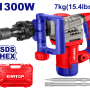Ciocan demolator HEX, 1300W, 20J, 2 dalti, 7kg, ambalat in cutie de transport - EDBRH1301, EMTOP