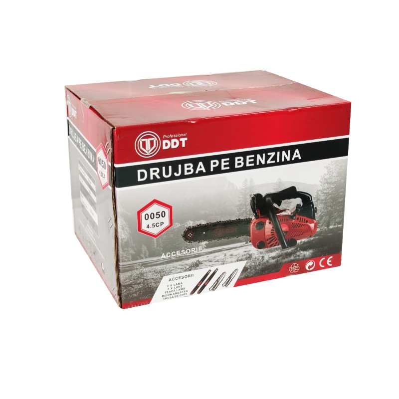 Drujba de constructii pe benzina DDT 0050, 4.5 Cp, 25 cmc, lama 30.5 cm ,2 LANTURI , 2 LAME