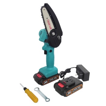 Mini fierastrau de mana, 2 acumulatori, 24V, 5 Ah, lama 10 cm