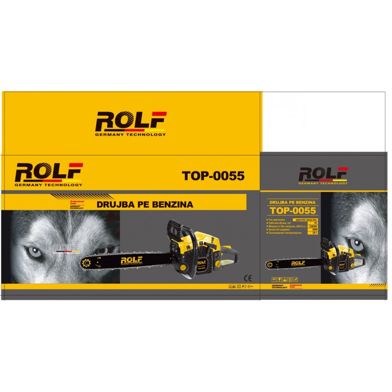 Drujba pe benzina, ROLF-DDT TOP-0055, 3000rpm, demaror metal, 4.7 cp, Germany