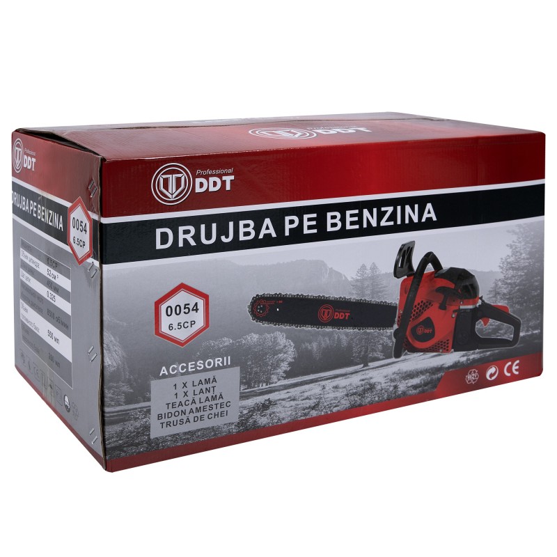 Drujba pe benzina DDT 0054, 52 CC, 6.5 Cp, lama 2 x 40 cm