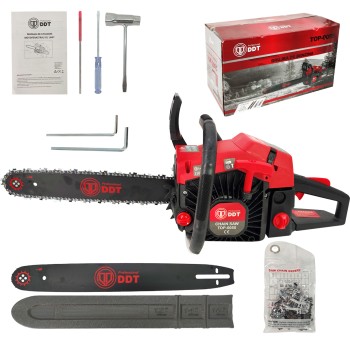 Drujba pe benzina , motor 2 Timpi , 2 lame + 2 lanturi , 4,8 cp putere , demaror magneziu Easy-Start