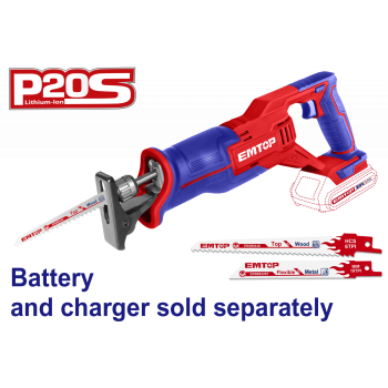 Fierastrau tip sabie fara acumulator si incarcator - ELRS201152, EMTOP