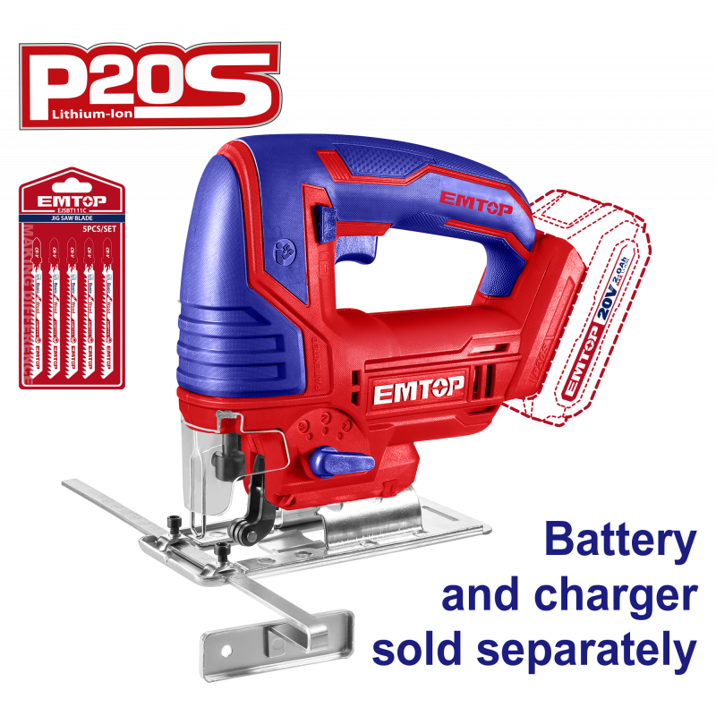 Fierastrau pendular fara acumulator si incarcator, 5 lame incluse - ELGS208501, EMTOP