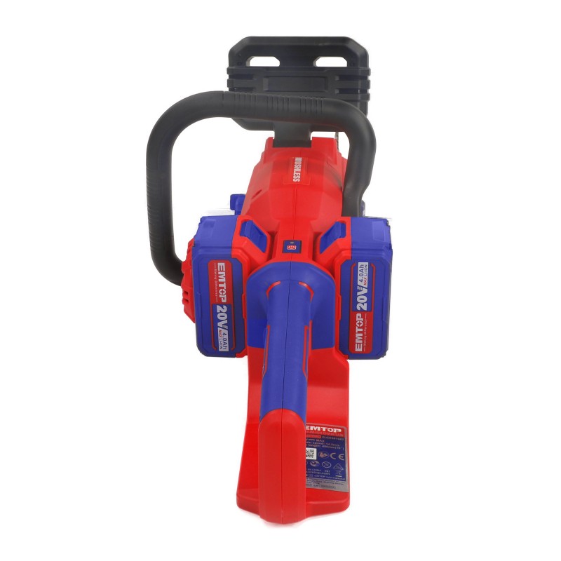 Fierastrau Drujba cu lant cu 2 acumulatori 5.0Ah, motor fara perii (brushless), 30cm - ELGA201286, EMTOP