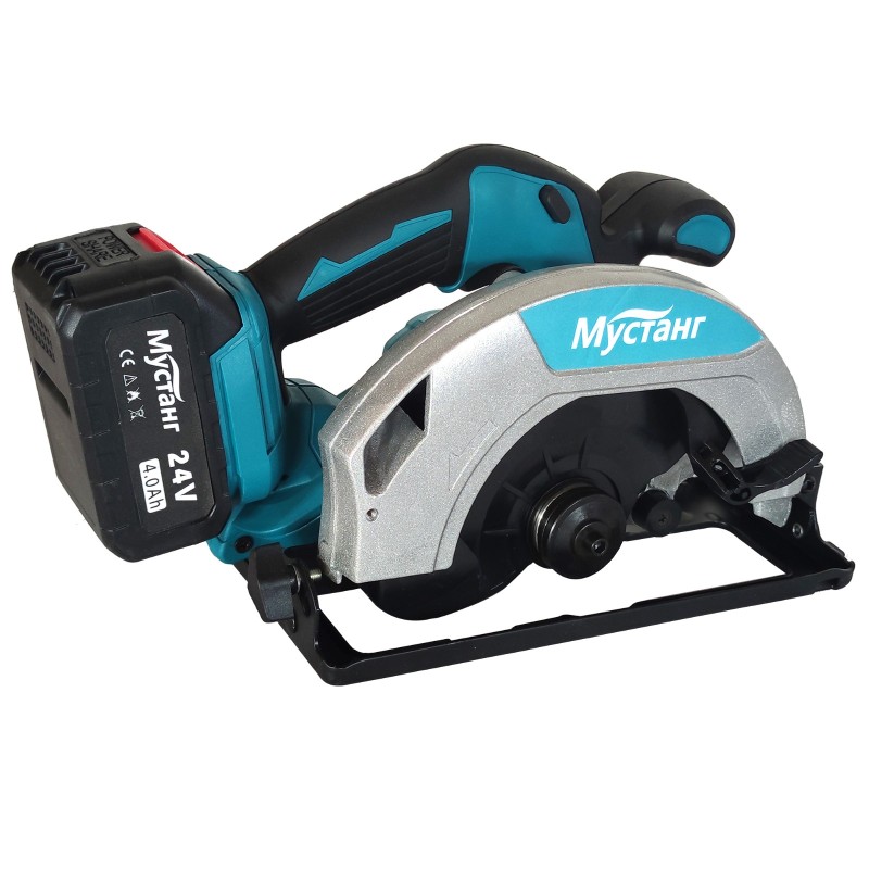Fierastrau circular cu 2 acumulator , DDT-MUSTANG , Model nou , disc 185 mm , 2 acumulatori 24 V , 4 Ah