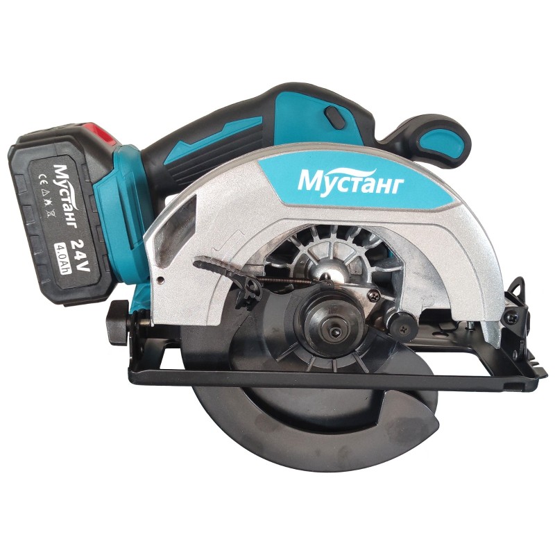 Fierastrau circular cu 2 acumulator , DDT-MUSTANG , Model nou , disc 185 mm , 2 acumulatori 24 V , 4 Ah