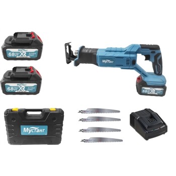 Fierastrau sabie cu 2 Acumulatori , Mustang , 24 V , 5 AH , 4 panze diferite modele