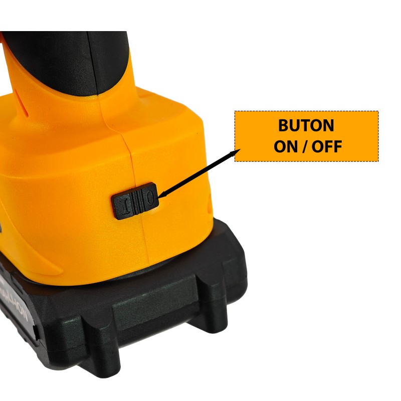 Foarfeca de gradina cu acumulator DDT-CRISTAL, 24 V, 2 Ah, deschidere max 45 mm, indicator procentaj baterie