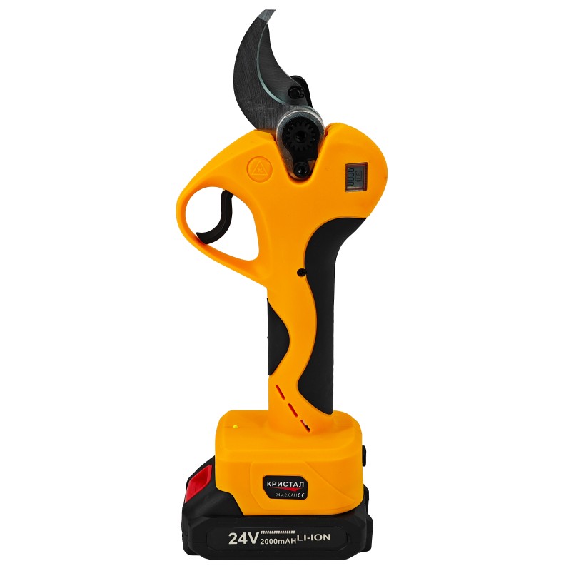 Foarfeca de gradina cu acumulator DDT-CRISTAL, 24 V, 2 Ah, deschidere max 45 mm, indicator procentaj baterie