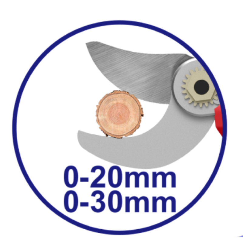 Foarfeca dreapta cu 1 acumulator 2.0AH, 20-30mm, cutie de transport - ELSL203051, EMTOP