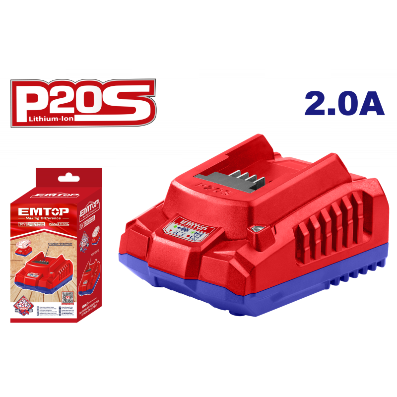 Incarcator baterie 2.0AH, universal compatibil cu produsele P20S - EFCR20200, EMTOP