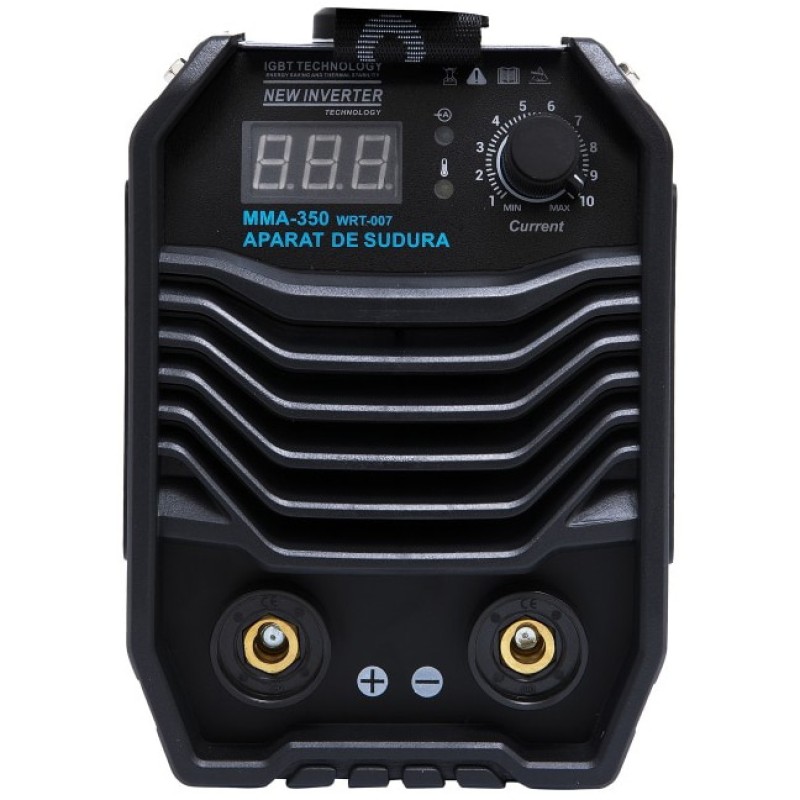 Invertor de sudura WertCraft WRT-007, 20-350 A amperaj, 230 V, 1.6-4 mm diametru electrod, MMA, IP21, funtie anti-lipire