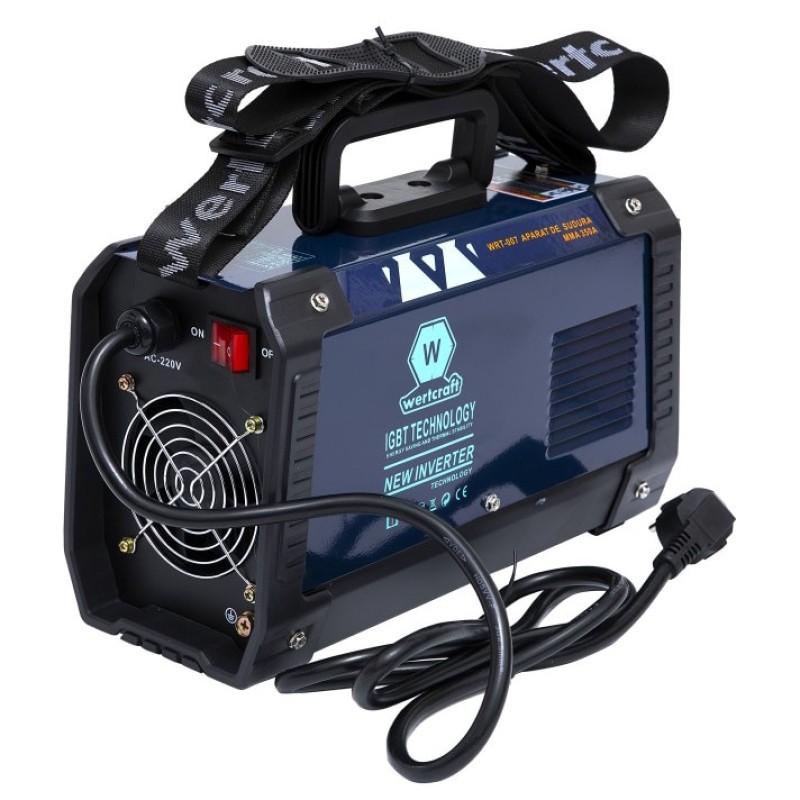 Invertor de sudura WertCraft WRT-007, 20-350 A amperaj, 230 V, 1.6-4 mm diametru electrod, MMA, IP21, funtie anti-lipire