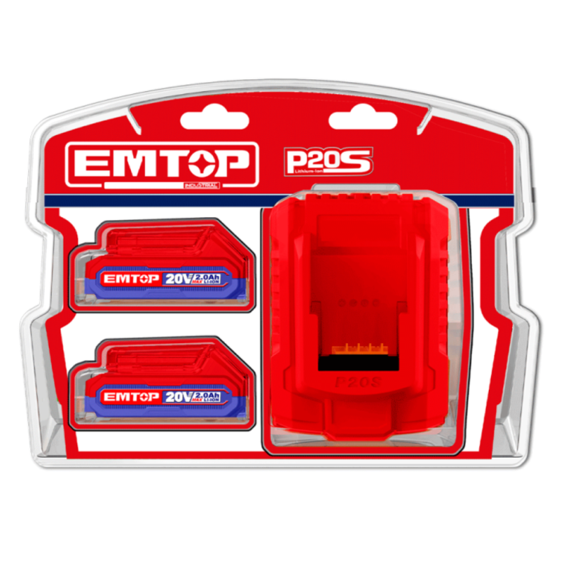 Masina de gaurit si insurubat cu 2 acumulatori 2.0AH, 55 accesorii, cutie de transport - ECDL200528, EMTOP