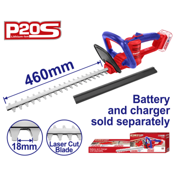 Masina de tuns gard viu si pomi fara acumulator si incarcator, lama 460mm - ELHT20018, EMTOP