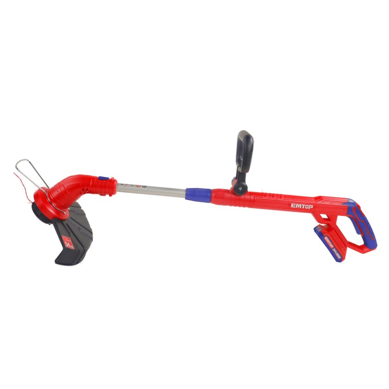 Motocoasa Trimmer cu 1 acumulator 2.0Ah, maner reglabil, 300mm - ELGT203011, EMTOP