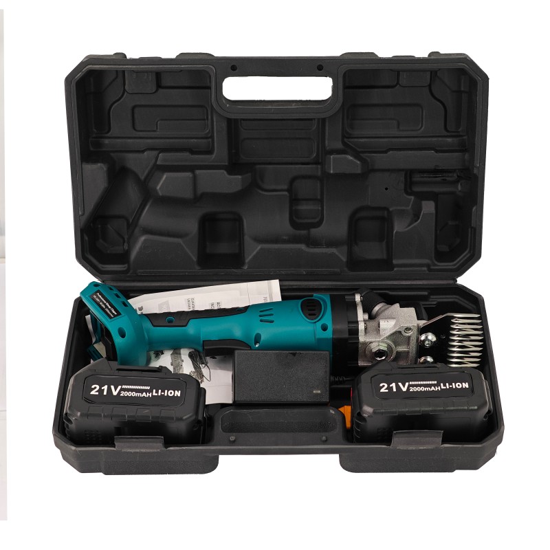 Masina de tuns oi pe acumulator DDT-CRISTAL, 21 V, 2000mAh, 2 acumulatori, accesorii incluse + cutie de transport si depozitare