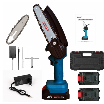 Mini fierastrau Mustang, 2 acumulatori, 21V, 1.5 Ah, lama 18.5 cm