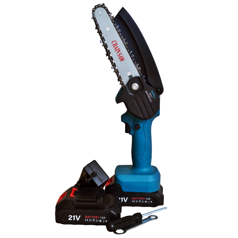 Mini fierastrau Mustang, 2 acumulatori, 21V, 1.5 Ah, lama 18.5 cm