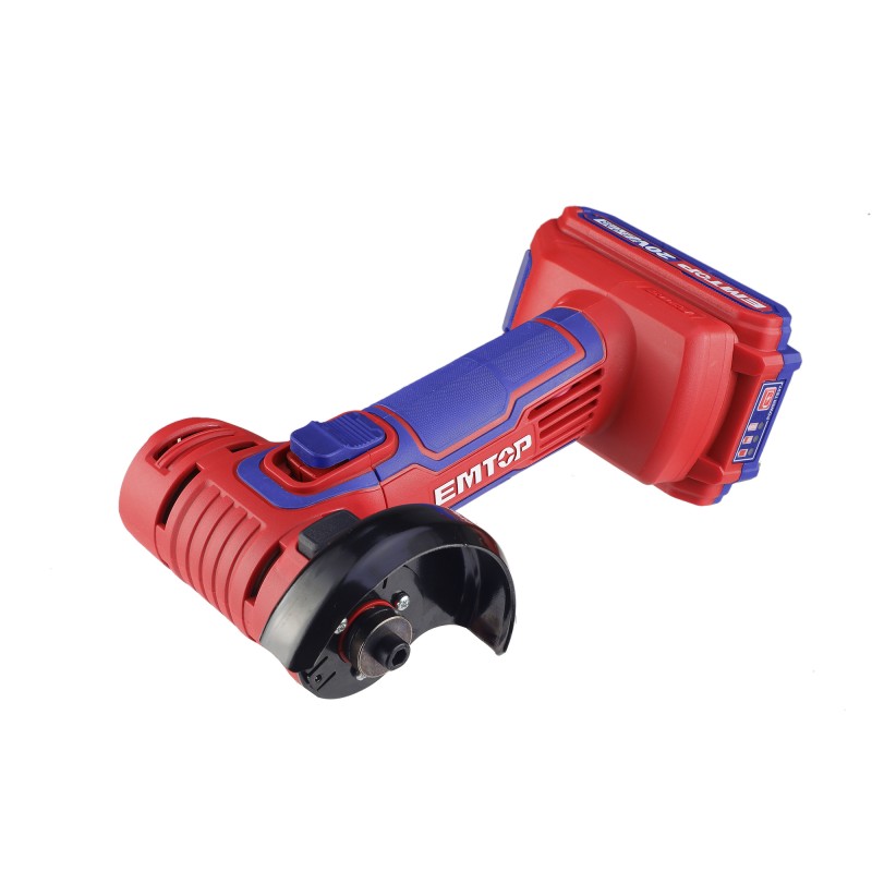 Mini polizor unghiular cu 1 acumulator 2.0Ah, 76mm, 7 discuri incluse - ELAG76017, EMTOP