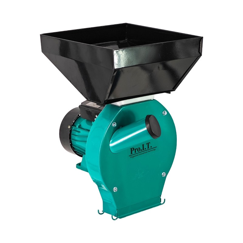 Moara Cuva Mare macinat cereale, boabe si stiuleti,DDT PRO.I.T., 3900 W, 3000 rpm, 4 site de rezerva, 320 kg h, 20 de ciocanele,bonus sac,surubelnita si perie