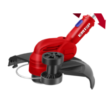 Motocoasa Trimmer fara acumulator si incarcator, maner reglabil, 300mm - ELGT20328, EMTOP