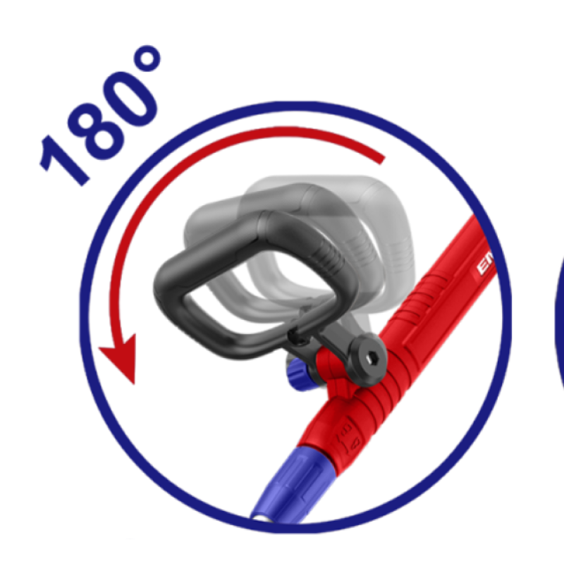 Motocoasa Trimmer fara acumulator si incarcator, maner reglabil, 300mm - ELGT20328, EMTOP